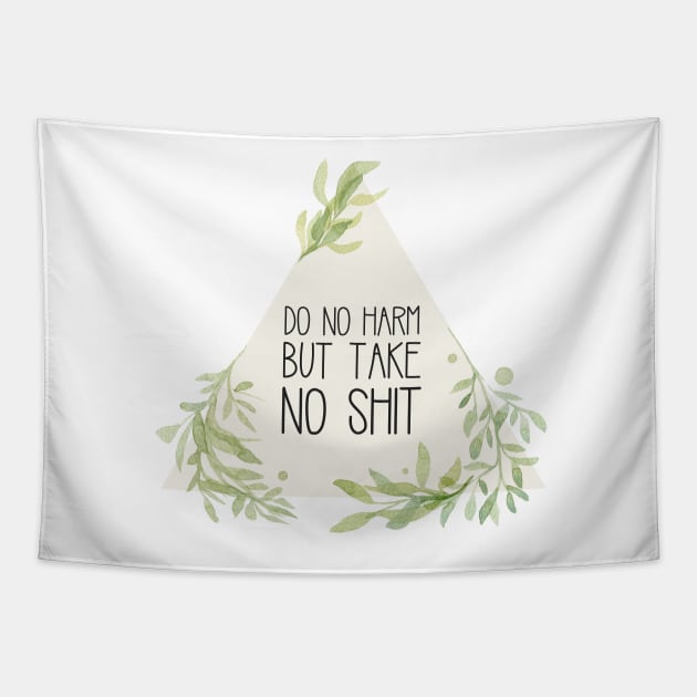 Do No Harm Triangle Rustic Wreath Tapestry by annmariestowe