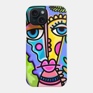 Neon paint face Phone Case