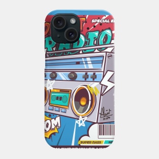 Radio cartoon vector Phone Case