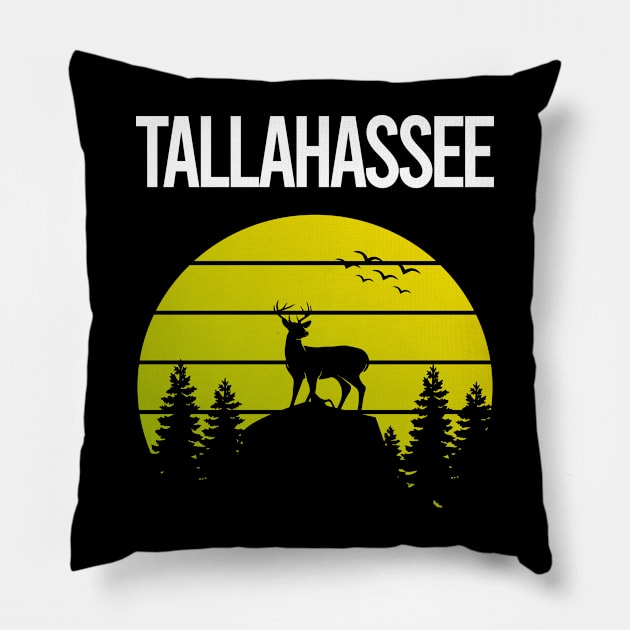 Sunset Deer Tallahassee Pillow by rosenbaumquinton52