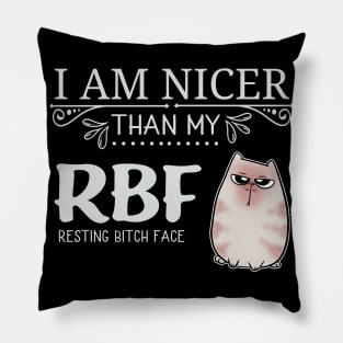 Resting Bitch Face RBF Cute Cat Pillow