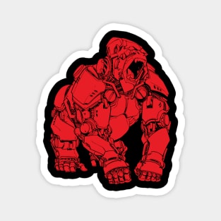 Red Robot Ape Magnet