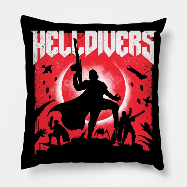 Helldivers 2 Retro Pillow by technofaze