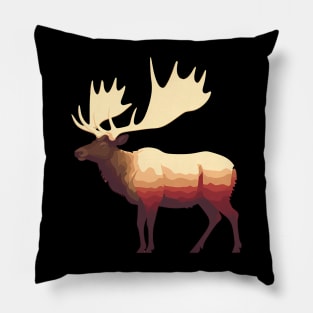 Elk Illustration, Love Elks Pillow