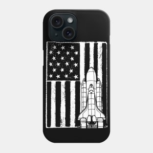 Astronaut vintage American flag Spacecraft Phone Case