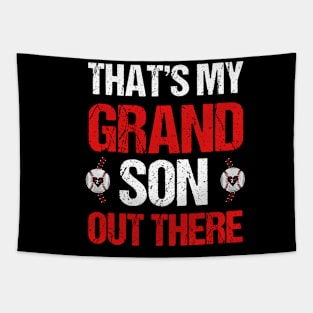 Women's Baseball Grandma That's My Grandsons Out There baseball mom, mama,mother Tapestry