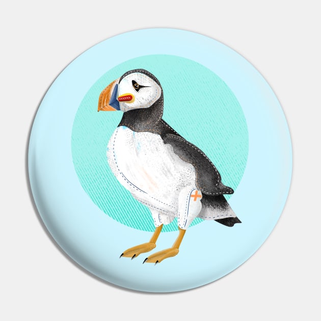 Cute puffin Pin by mailboxdisco