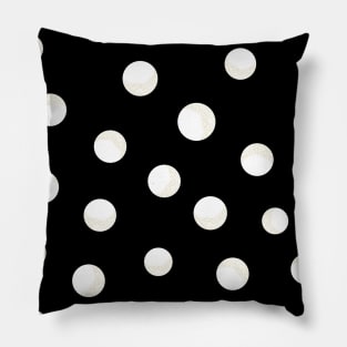 Shining white polka dots pattern Pillow