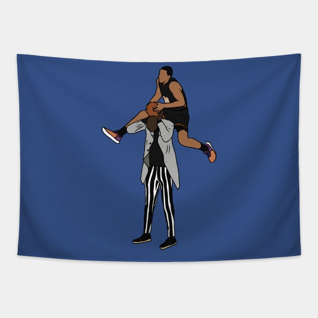 Aaron Gordon Dunks Over Tacko Fall Tapestry by rattraptees