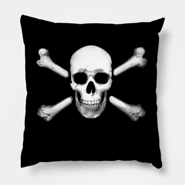 Skull and Crossbones Pillow by nszerdy