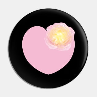 A Heart of Pink Roses Pin