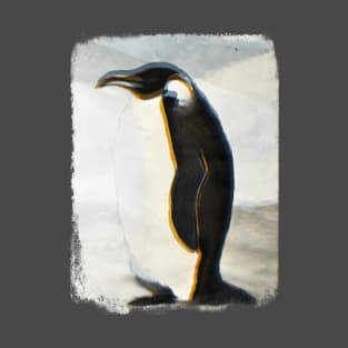 Penguin Painting Glitch T-Shirt