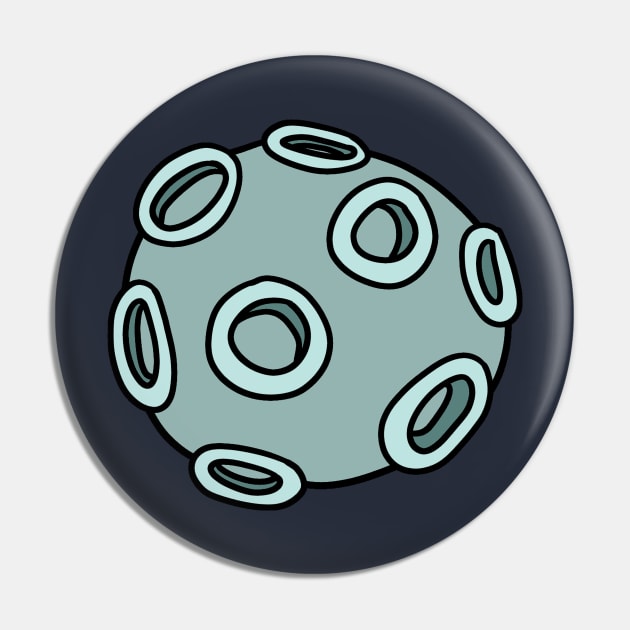 Cratered Planet Pin by saradaboru