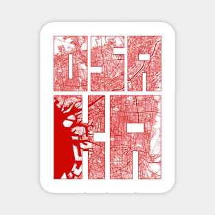 Osaka, Japan City Map Typography - Oriental Magnet