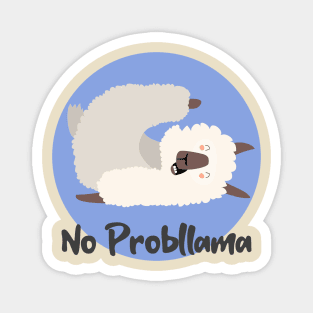 Llama / Yoga Llama / No Probllama / Funny Llama Doing Yoga / Cute Llama / Cute Yoga Design Magnet