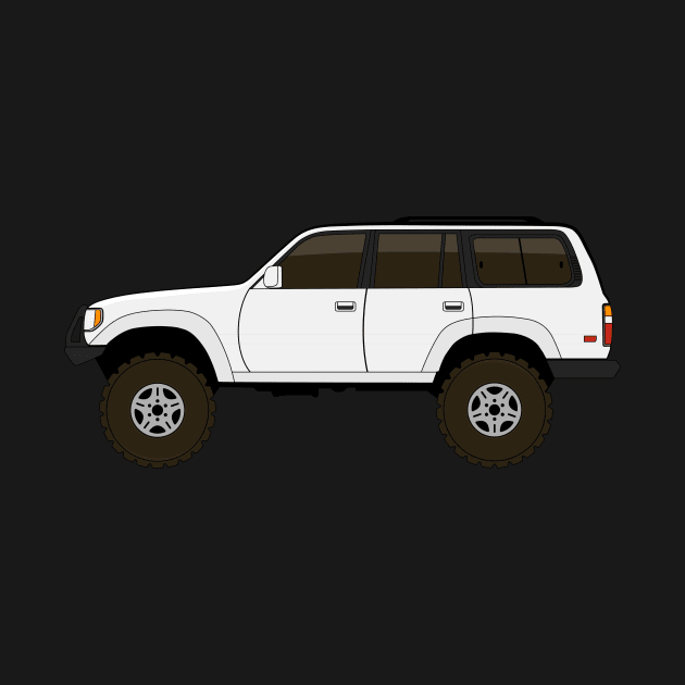 fj80 Land Cruiser white by -oddlyeven-