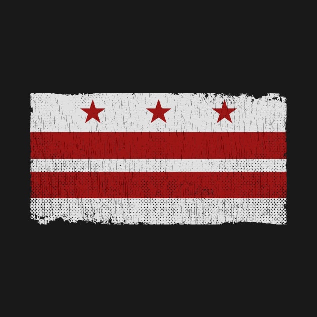 Distressed Washington DC District of Columbia Flag by Panda Pope