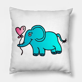 Little Blue Elephant Pillow