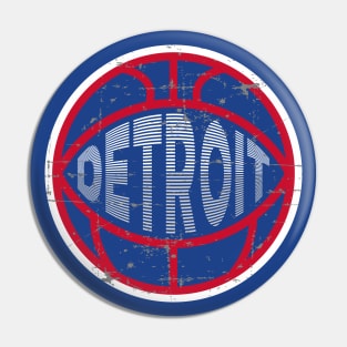 Detroit Basketball 2 Pin