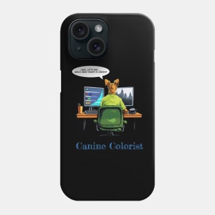 Canine Colorist - Dog on Black Phone Case