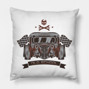 Old School Hot Rod Pillow