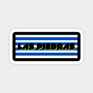 Las Piedras City in Uruguay Flag Stripes Color Magnet