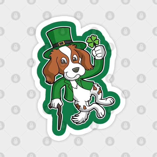 Irish Setter Dog St Patrick's Day Heel Click Magnet by E