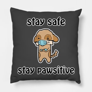 Nurse Dog, Stay Safe Stay Pawsitive Pillow