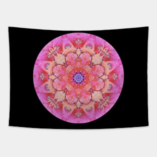 Mandala Magic - Peach Glow Tapestry