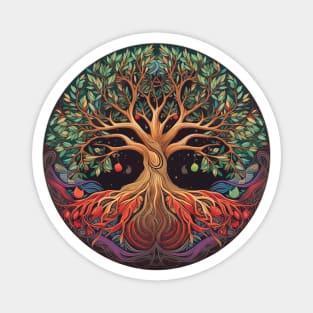 Forbidden Fruit Tree of Life Illustration Magnet