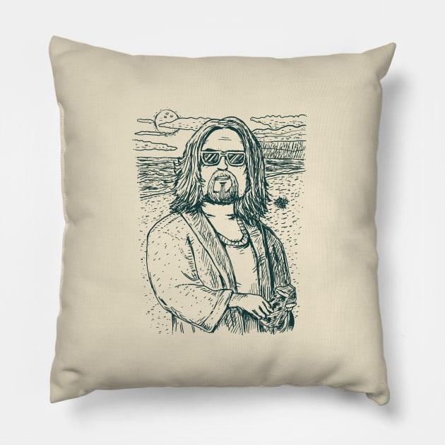 The Dude Pillow by Pixelmania