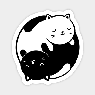 Yin and Yang Kitties Magnet