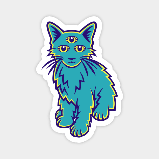 Triclops Kitten Magnet by ElectricCatnip