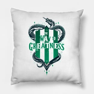 The Way to Greatness - Snake - Shield - Fantasy Pillow