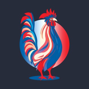 French Flag Rooster T-Shirt