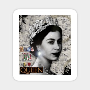 Queen of England Collage Art Magnet