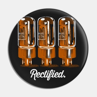 Glowing amplifier vacuum tubes in vintage style Pin