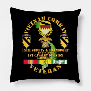 Vietnam Combat Cavalry Veteran w 15th Supply & Transport Bn - 1st Cav Div Pillow