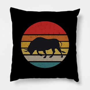 bull vintage Pillow