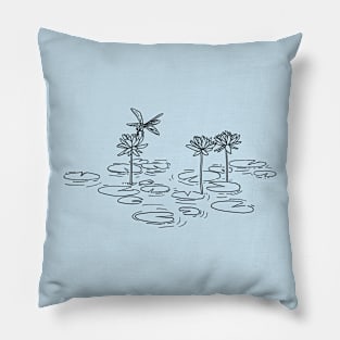 Dragonfly pond Pillow