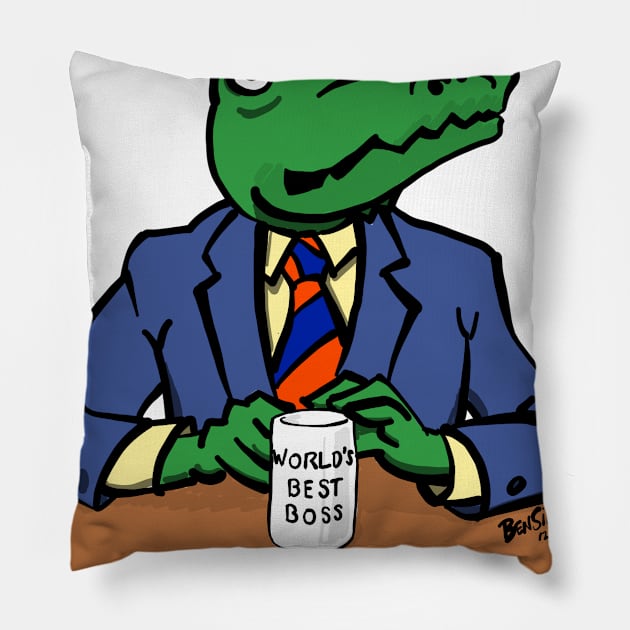 World’s best gator boss Pillow by BenSimons