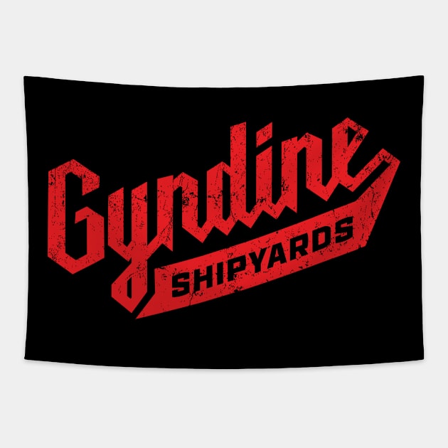 Gyndine Shipyards Tapestry by MindsparkCreative