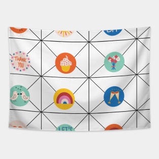 Letter Stickers Tapestry