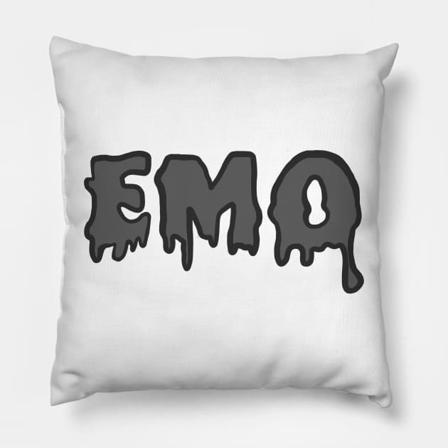 Grey EMO Pillow by JuliesDesigns