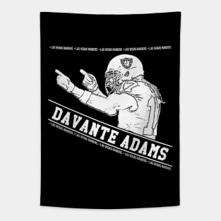 Davante adams || Las vegas raiders || White Retro Tapestry