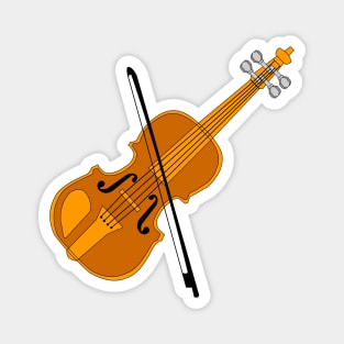 Violin Drawing Black Bow Magnet