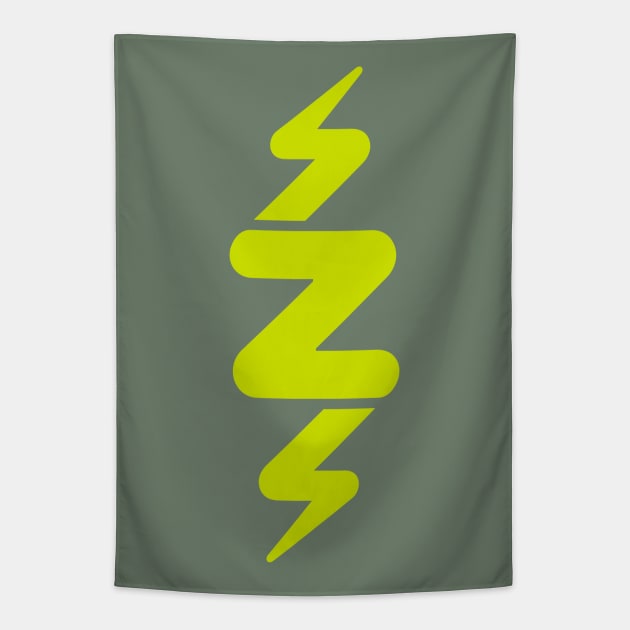 Letter Z Striking Power Bolt Lightning Bolt Tapestry by GeeTee