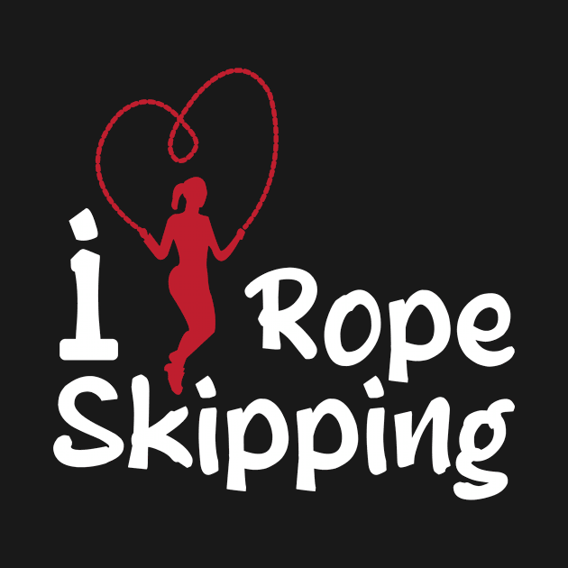 I love Rope Skipping Heart Design for Rope Jumpers by c1337s