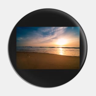 Sunset and beach Pin