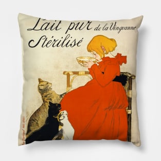 Lait pur de la Vingeanne stérilisé Vintage Poster 1894 Pillow